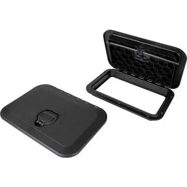 10" × 14" Black Nylon/Pp Rectangular Deck Hatch With Triple Latch 1