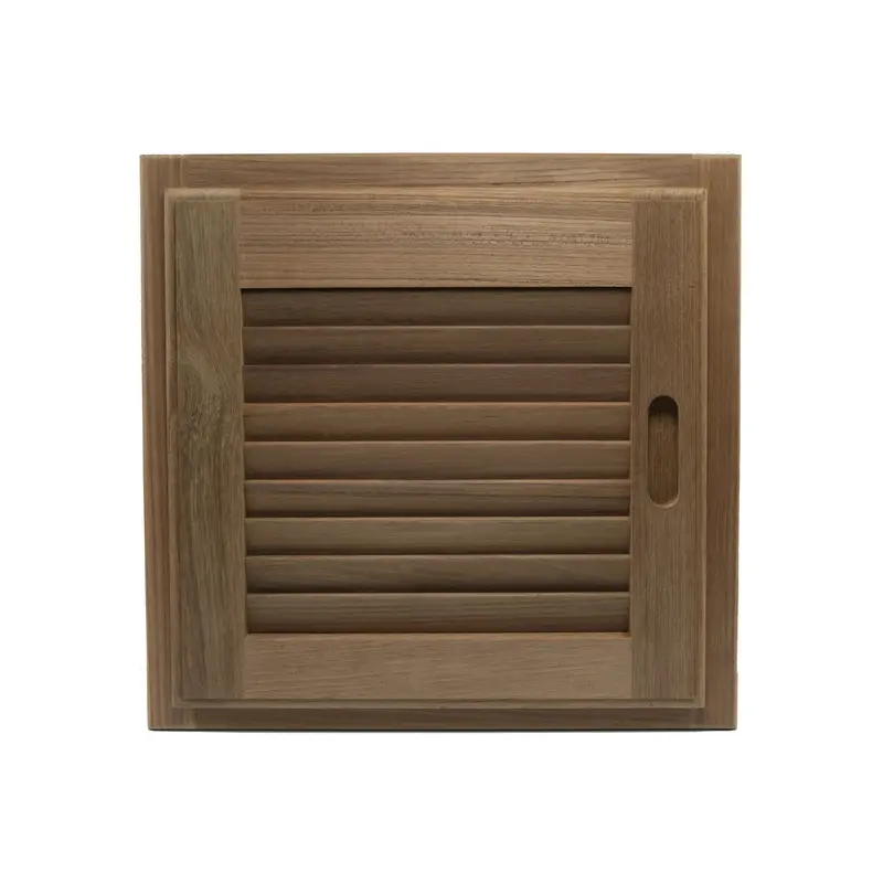 12X12 Inch Left-Hand Louvered Cabinet Door With Frame 1