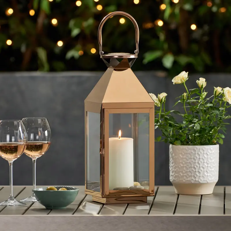 16-Inch Modern Stainless Steel Lantern For Patios 1