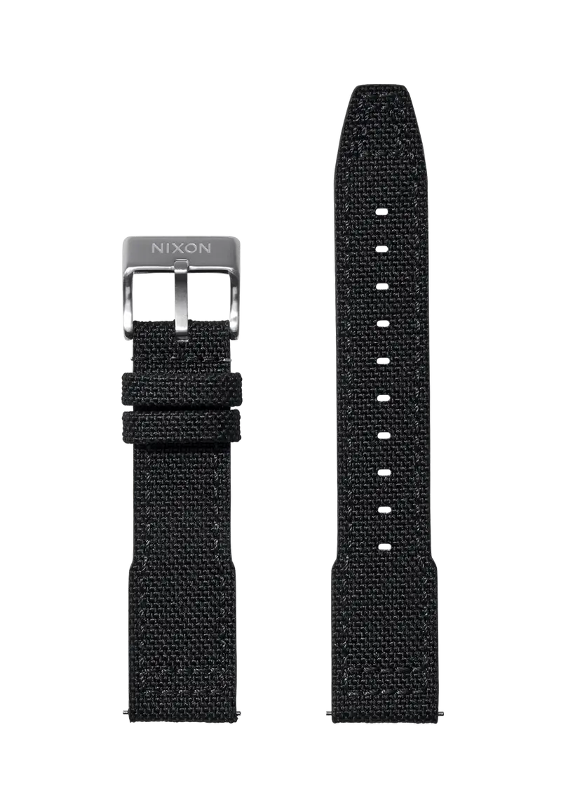20Mm Black Cordura Canvas Watch Band 1