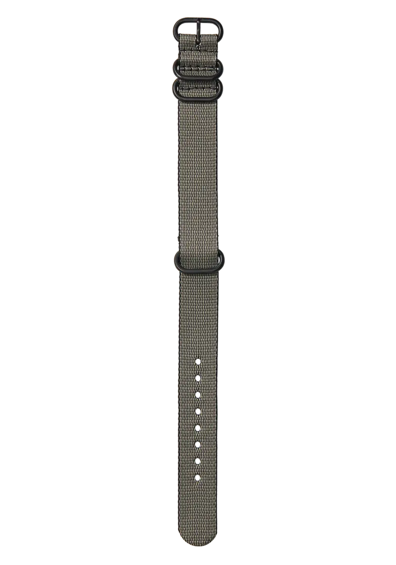 20Mm Recycled #Tide Nylon Watch Band – Khaki And Black 1