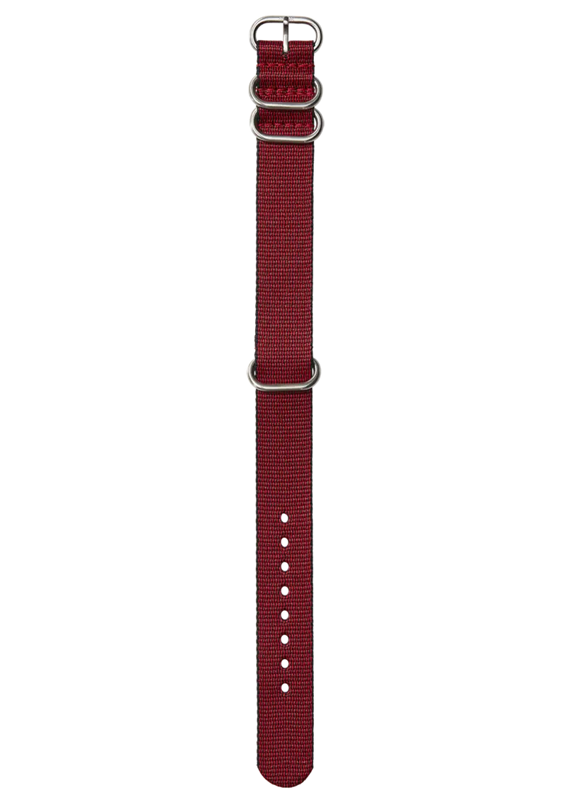 20Mm Recycled #Tide Nylon Watch Band – Red And Black 1