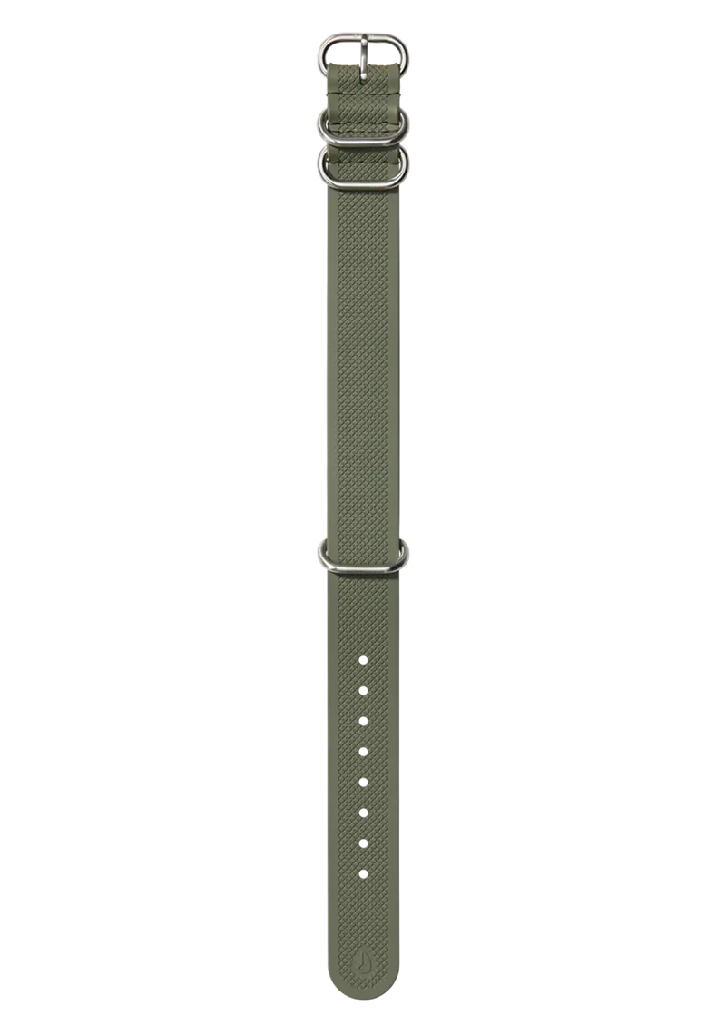 20Mm Seamless Fkm Rubber Watch Band – Natural Olive 1