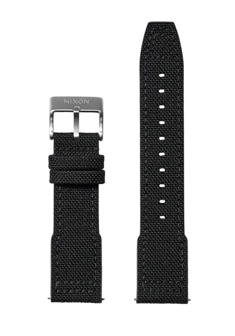 23Mm Black Cordura Canvas Watch Band 1