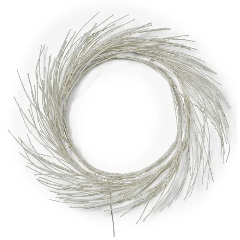 24-Inch Pre-Lit Warm White Led Artificial Christmas Wreath - Nh866313 1