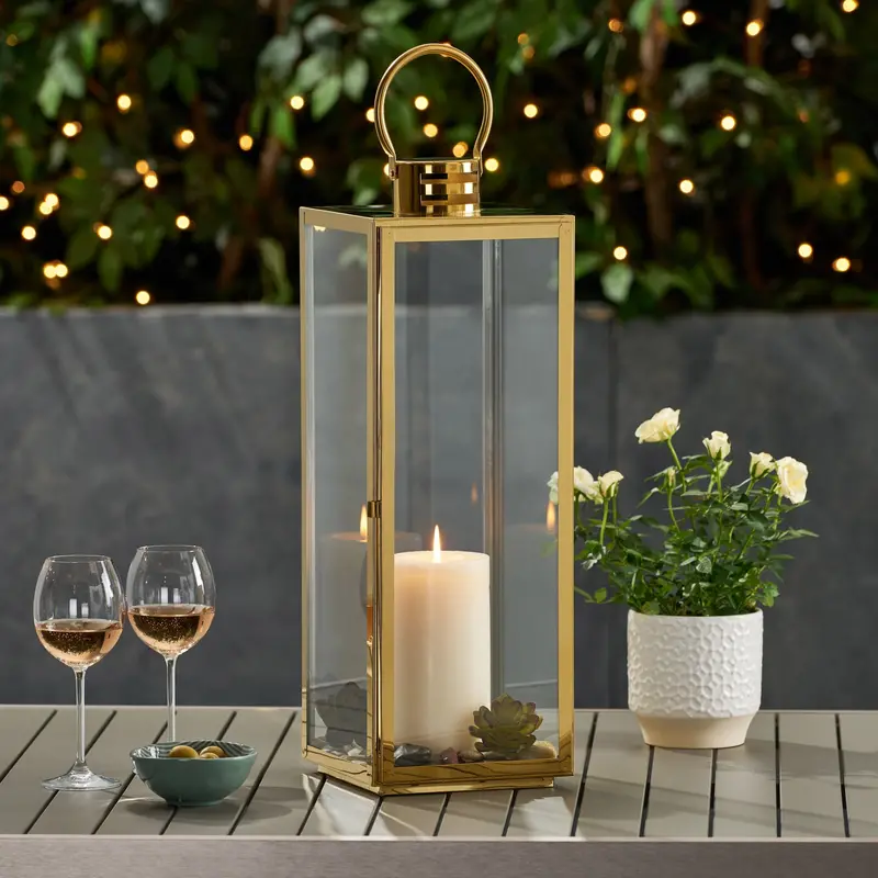 24-Inch Stainless Steel Outdoor Lantern – Modern Design 1