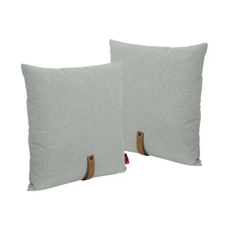 25-Inch Mid-Century Square Pillow Featuring Faux Leather Strap (Set Of 2) – Nh093503 1