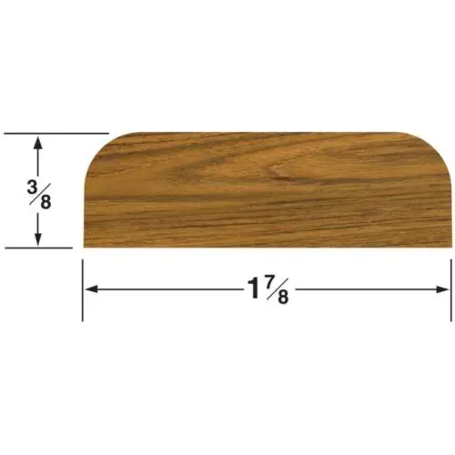 3/8" × 1-7/8" × 5' Teak Batten – Wide Deck Edge Molding 1