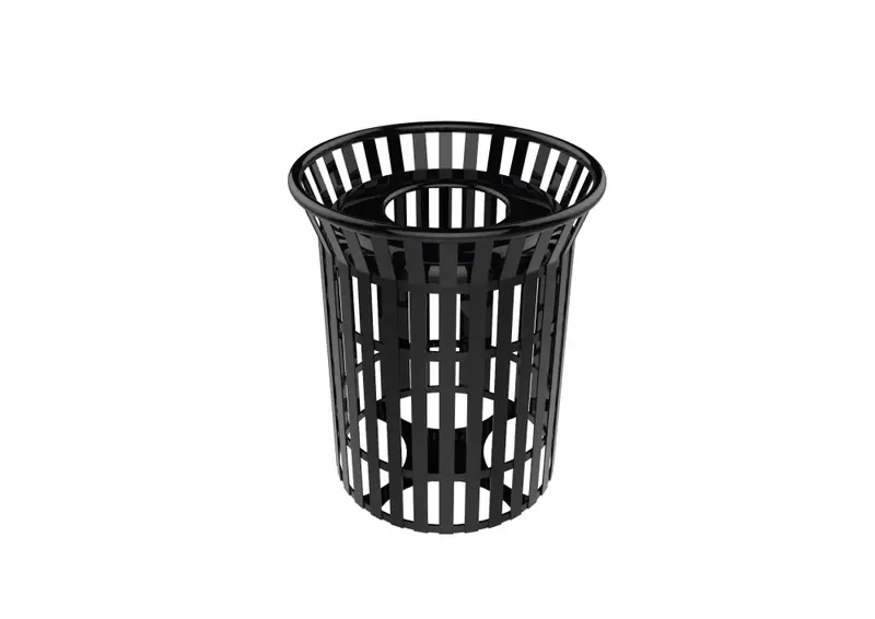 32-Gallon Skyline Trash Bin With Flared Top And Removable Liner 1