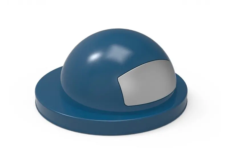32-Gallon Steel Dome Lid For Compatible Trash Receptacles 1
