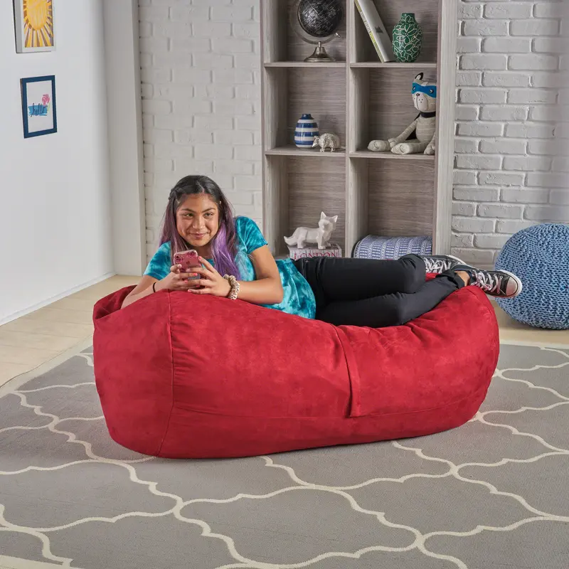 4-Foot Fabric Lounge Beanbag Chair – Casual Floor Seating 1