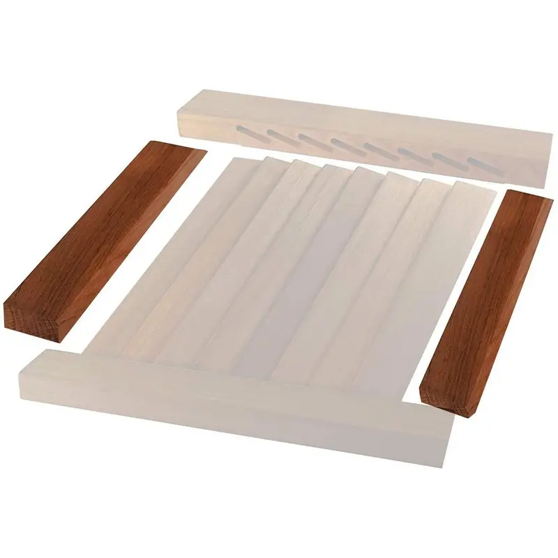4-Foot Louvered Door Top And Bottom Rails (Teak) 1