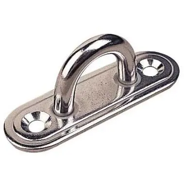 5/8" × 3/4" 304 Stamped Stainless Oblong Eye Plate 1