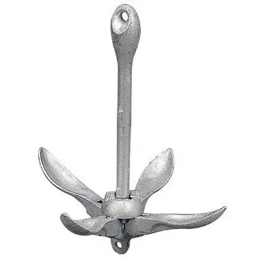 5-Pound Folding Anchor – Galvanized Iron With Forged Flukes 1