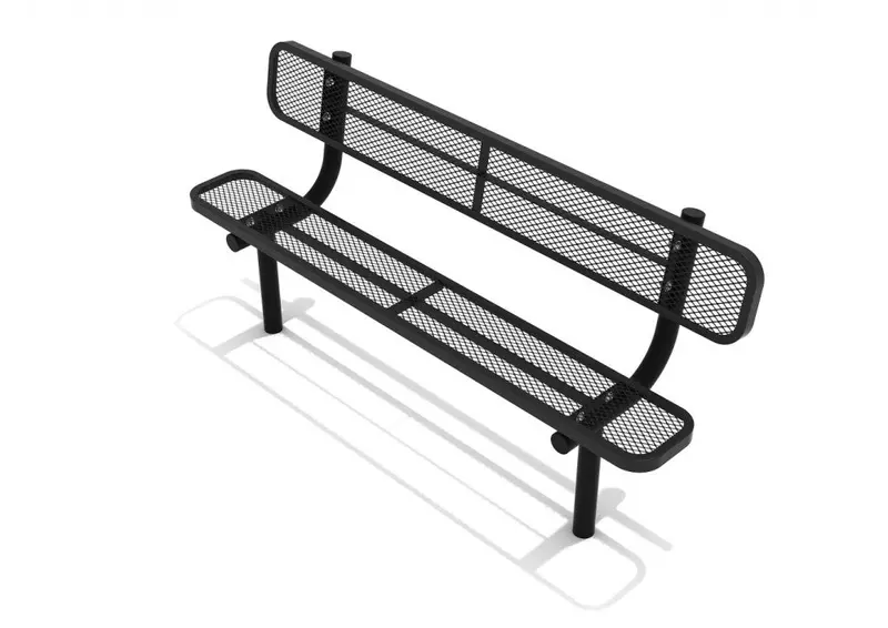 6-Foot Expanded Steel Bench For High-Traffic Playground Zones 1