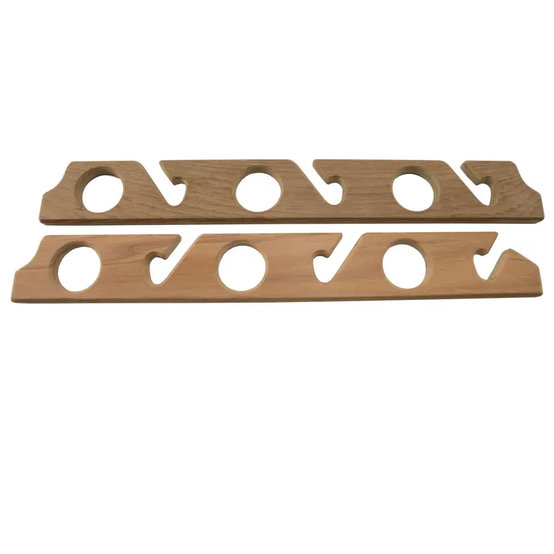 6-Rod Teak Fishing Rod Organizer Rack 1