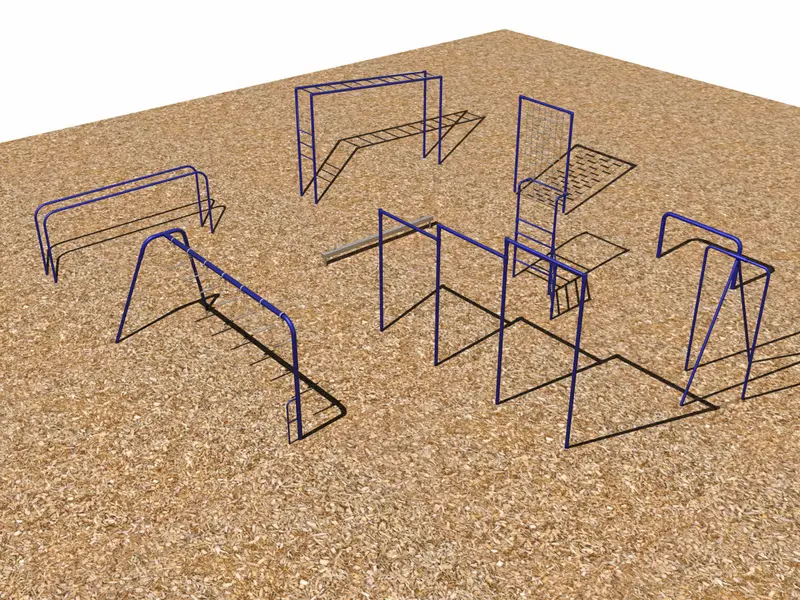 9-Station Modular Fitness Course – Complete Outdoor Circuit System 1