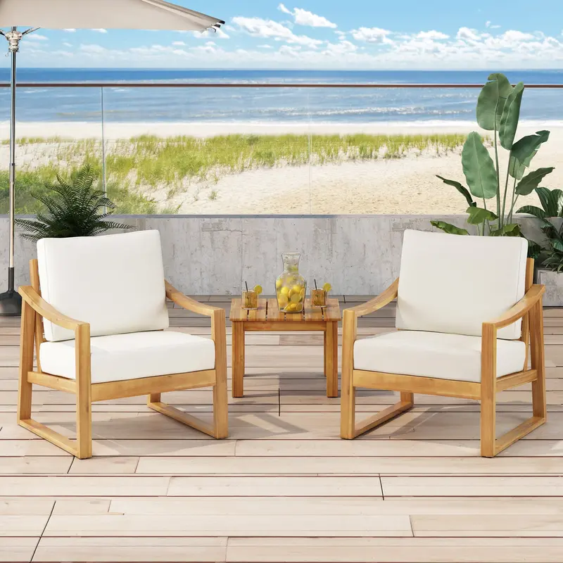 Acacia Outdoor Club Chairs With Enhanced Water-Resistant Cushions – 2-Piece Set (Nh159213) 1