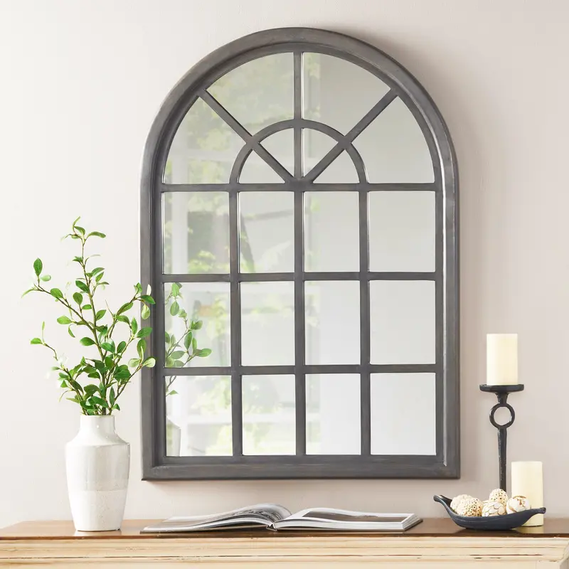 Arched Traditional Windowpane Wall Mirror – Nh255113 1