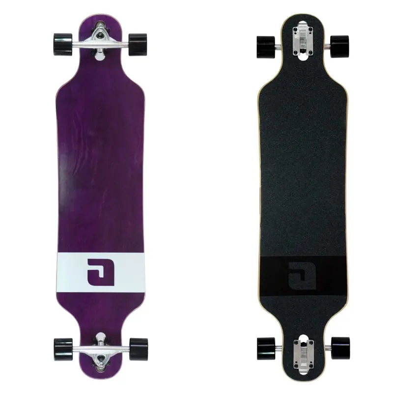 Atom 40-Inch Drop-Through Longboard – Purple Veneer Finish 1