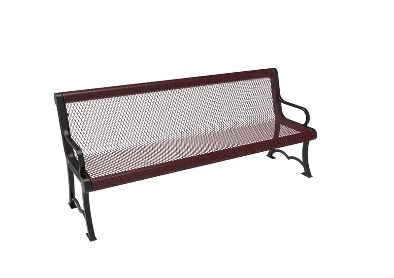 Austin-Style Diamond-Pattern Bench With Arm Supports 1
