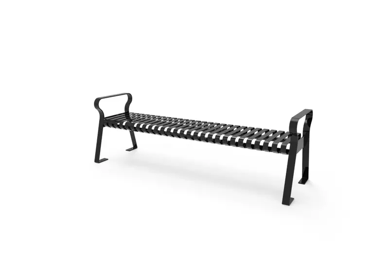 Backless Downtown-Style Bench For Playground Seating 1