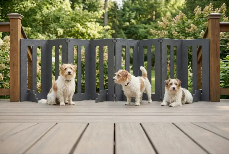 Backyard Dog Freestanding Outdoor Gate – Foldable, Weatherproof Pet Barrier With Adjustable Width (28"–80", 24" Tall) 5