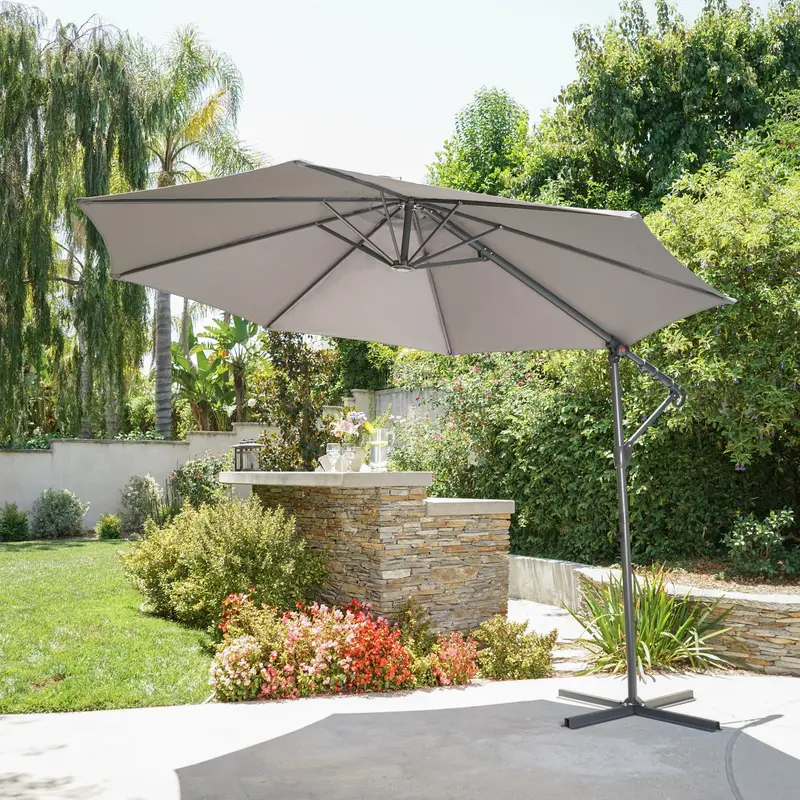 Banana-Style Steel-Frame Sun Canopy For Patios - Nh724103 1