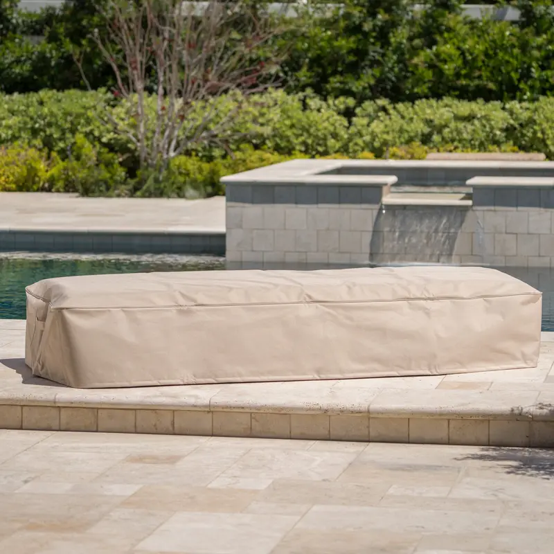 Beige Heavy-Duty Waterproof Cover For Outdoor Lounge Arrangements - Nh181103 1
