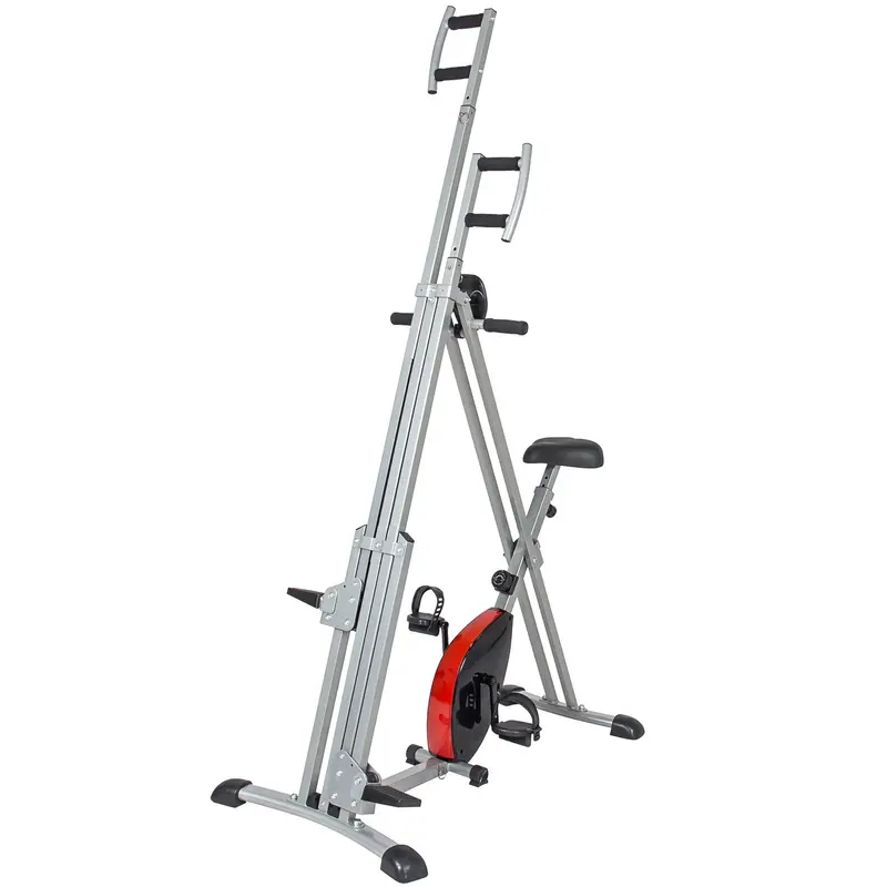 Best Choice Vertical Climber & Magnetic Bike Combo – Dual-Mode Black/Gray Cardio Unit 1