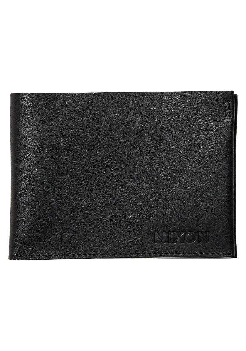 Black Compact Bifold Wallet – Cache Premium Leather 1