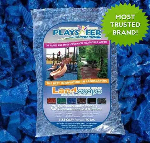 Blue Rubber Mulch Playground Surface Material 1
