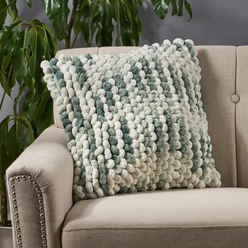 Bohemian Fabric Pillow Cover Featuring Natural Dye Accents – Nh507013 1