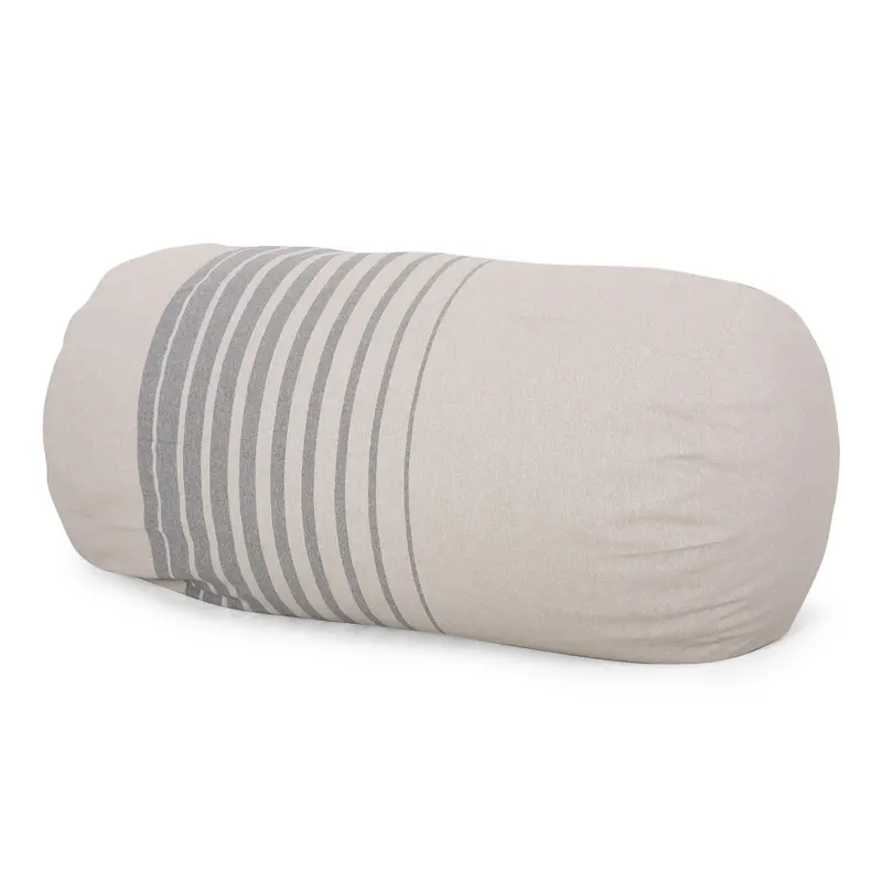 Boho Striped Bean Bag – Casual Floor Seating In Bold Pattern 1