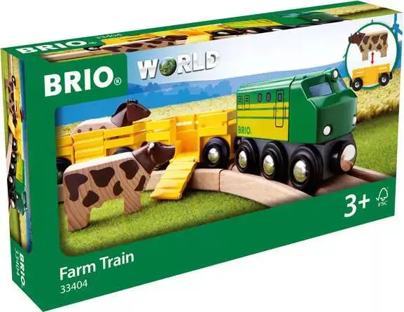 Brio Farm-Themed Wooden Pull-Along Train Set 1