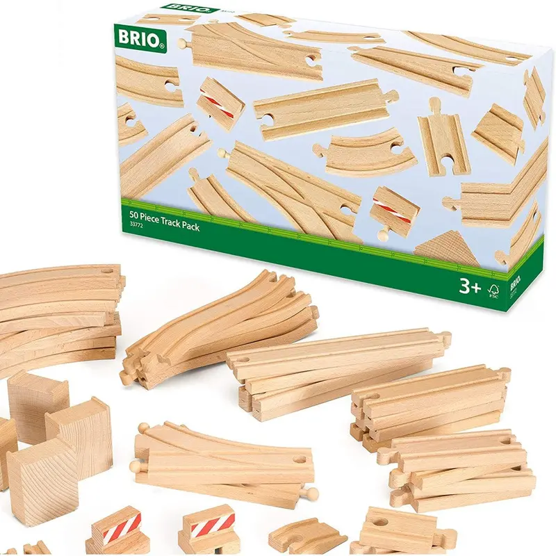 Brio Wooden Railway – 50-Piece Starter Track Set 1