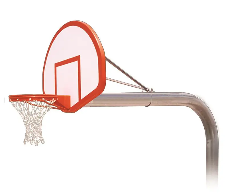 Brute Flight In-Ground Basketball Hoop – 54" Fan-Shaped Fiberglass Backboard 1