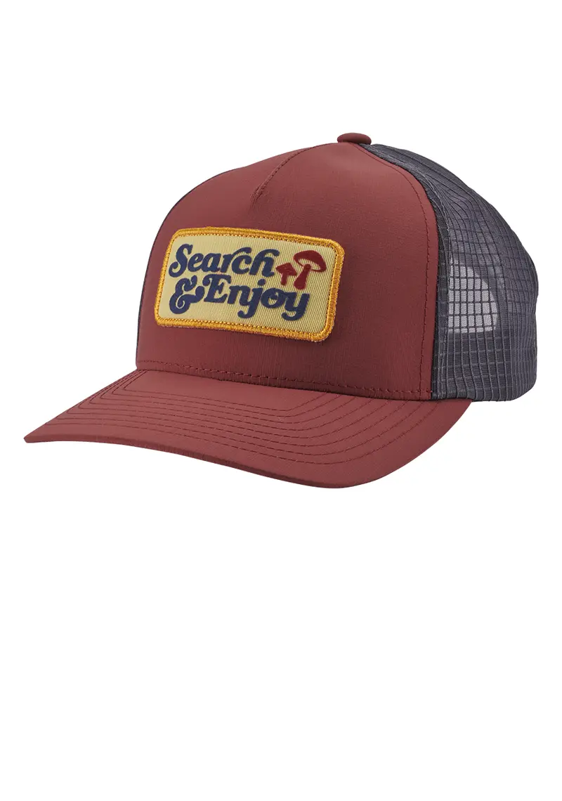 Burgundy And Gray Searchin Trucker Cap 1