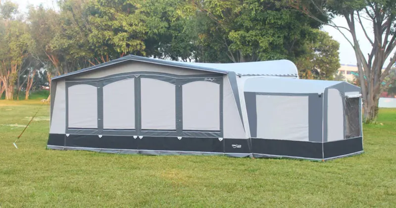 Camptec Tall Seasonal Annexe With Integrated Blinds & Ykk Zippers 1