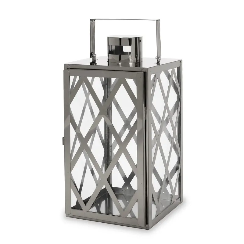 Cecil 14-Inch Compact Stainless Steel Outdoor Lantern 1