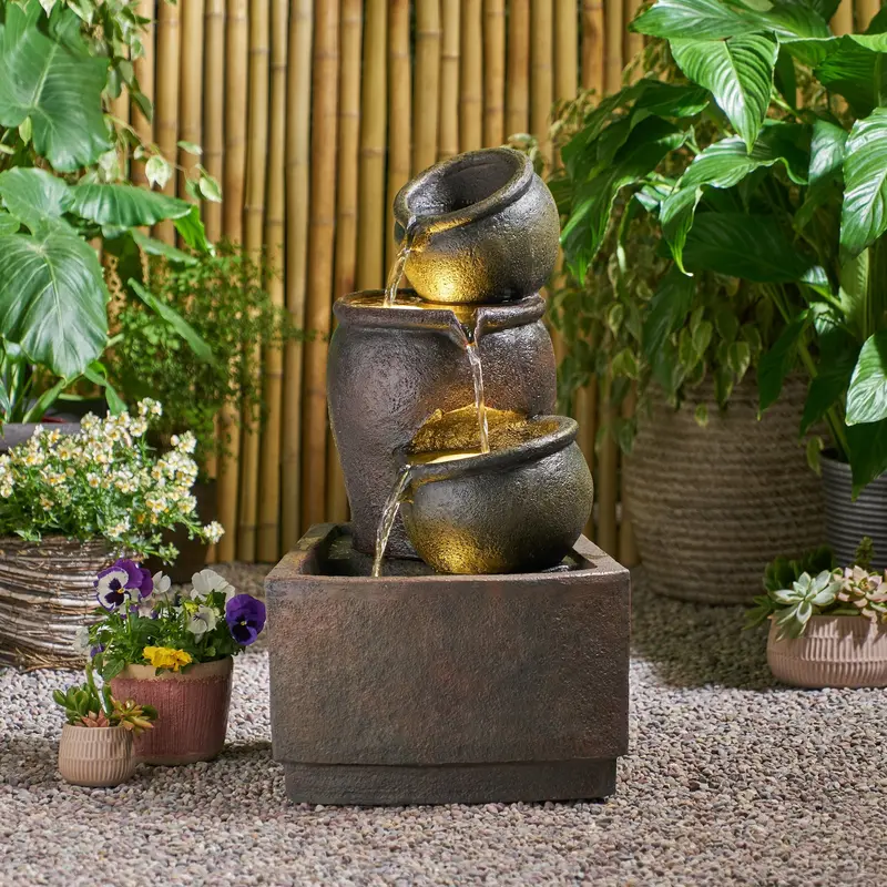 Ceramic Indoor Water Fountain With Led Lighting – Nh631213 1