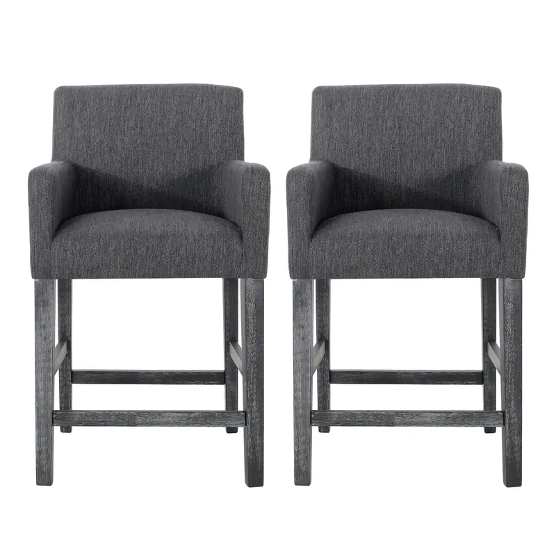 Chaparral Fabric Counter Stools – 26" Height, Wood Frame, Set Of 2 1