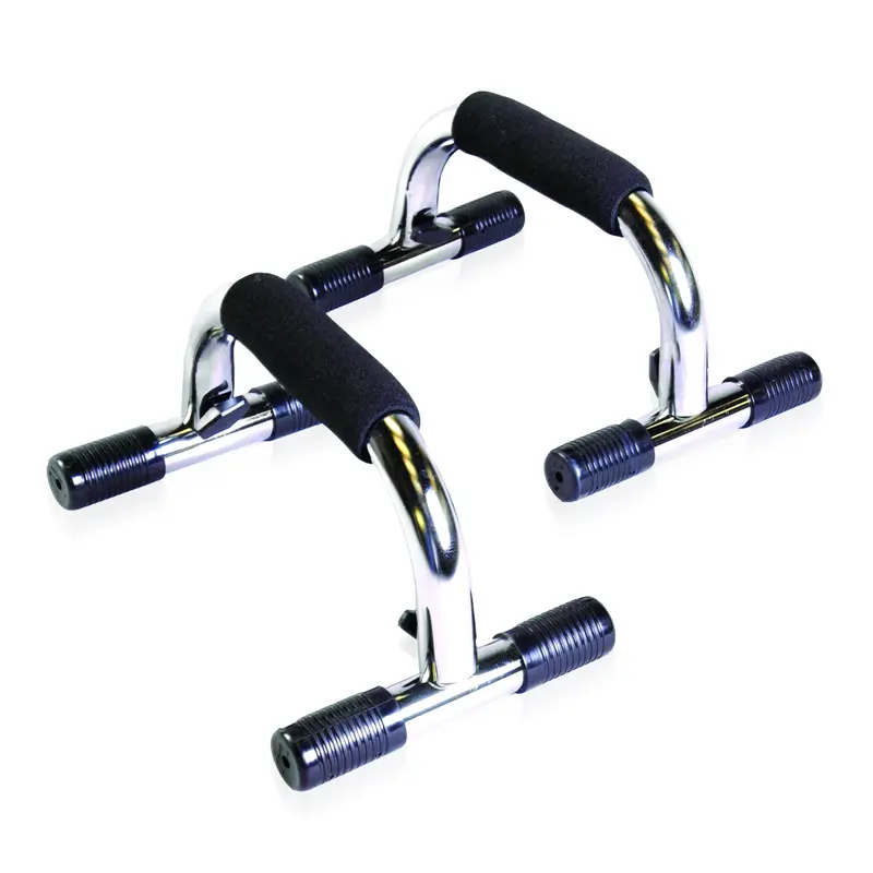 Chrome Push-Up Handle Set For Enhanced Range Of Motion And Grip Comfort 1