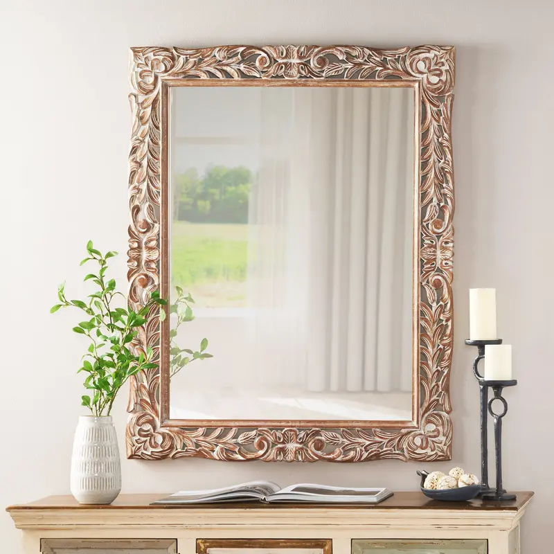 Classic Floral-Carved Wall Mirror – Nh755113 1