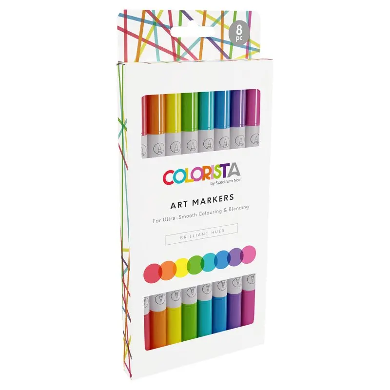 Colorista Brilliant Hues Art Marker Set – 8-Piece Pack 1