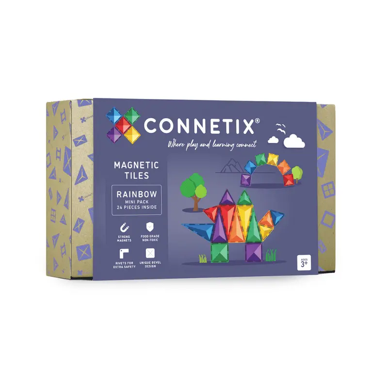 Connetix Rainbow Mini Pack – 24-Piece Starter Set 1