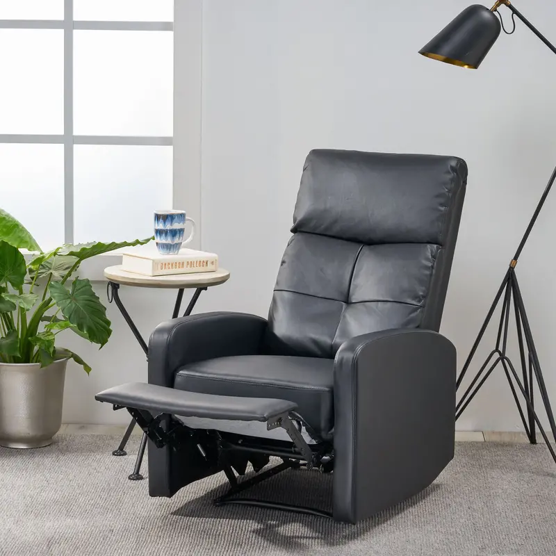 Contemporary Pillow-Top Leather Recliner – Sleek Upholstered Style - Nh206692 1