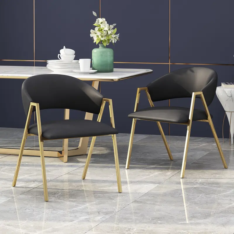 Contemporary Upholstered Dining Chairs – Clean Lines & Premium Padding, 2-Pack (Nh781113) 1