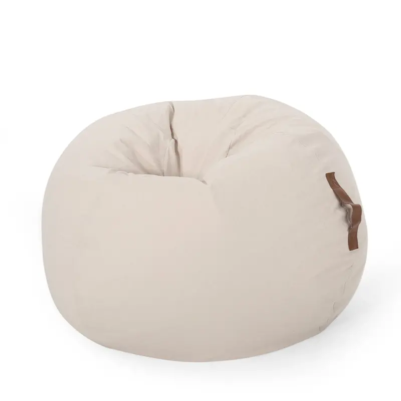 Contemporary Vinyl-Strap Bean Bag Chair – Minimalist Lounge Seating (Nh112413) 1