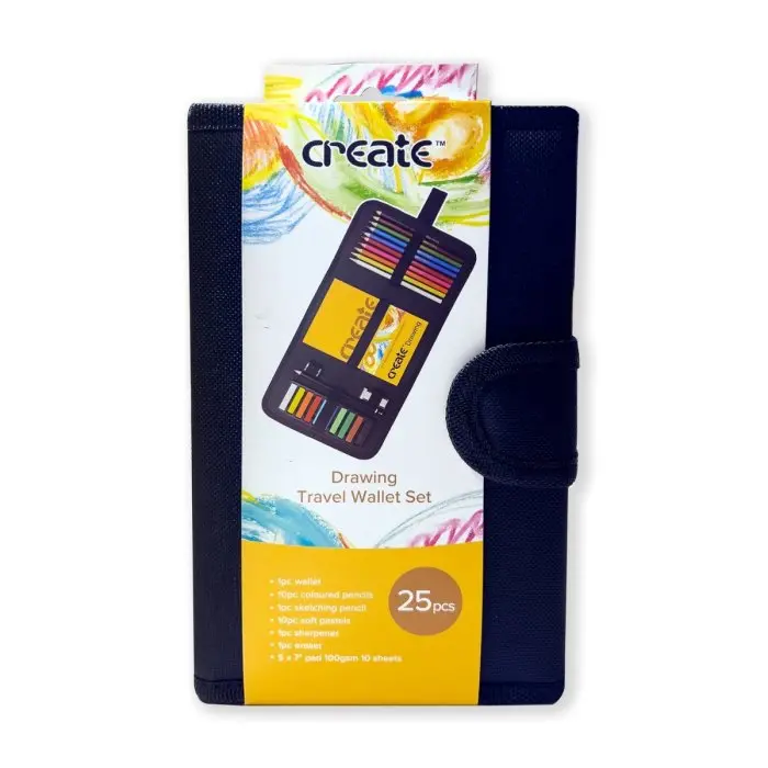 Create Drawing Travel Kit – 28-Piece Portable Art Set 1